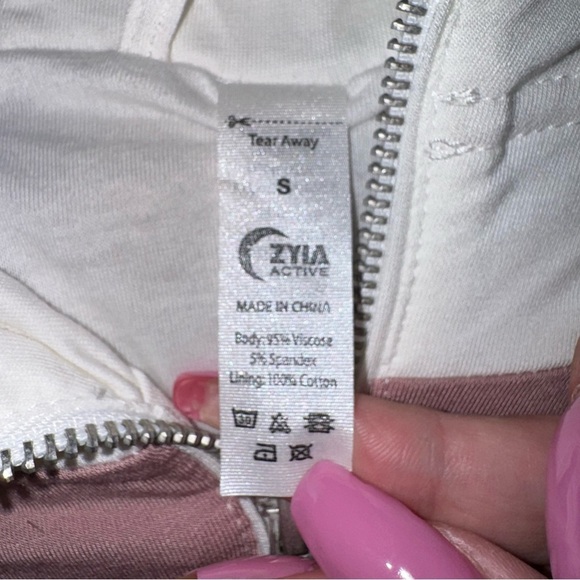 ZYIA Active Colorblock Full Zip Hoodie Sweatshirt Jacket Size Small - Picture 11 of 12